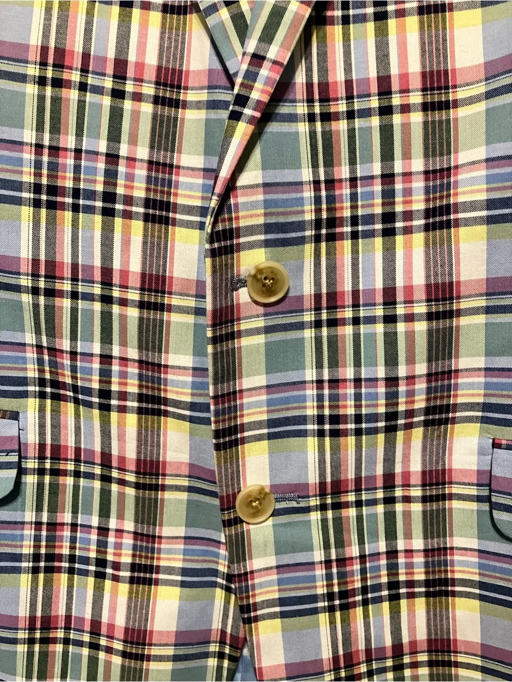 crown & ivy 46S Multicolor Plaid Blazer in Blue, Green, Red